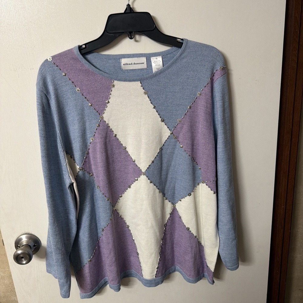 Alfred Dunner Size XL Embellished And Beaded Sweater